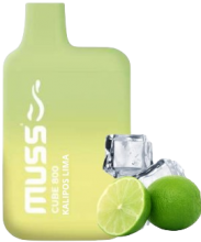 Vapeador Desechable Muss Cube 800 Usos Con Nicotina 2% Sabor Kalipos Lime / Kalipos Lima